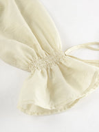 Ruffled Hem Tie Front Cardigan & Shorts Set Blouse