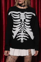 Halloween Skeleton Crew Neck Sweater