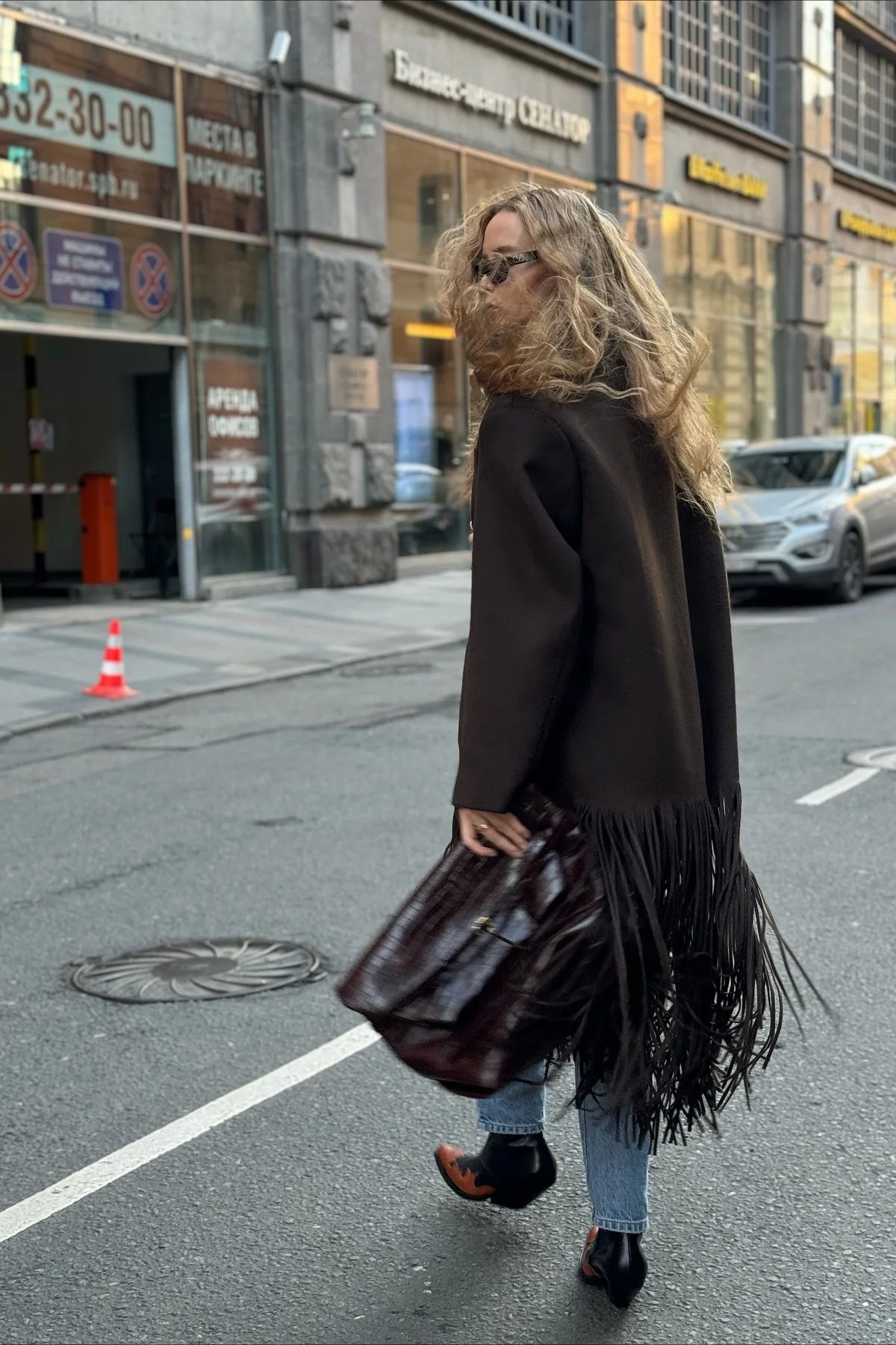 Street Style Fringe Wool Coat