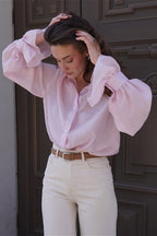 Tencel Button Up Long Sleeve Blouse