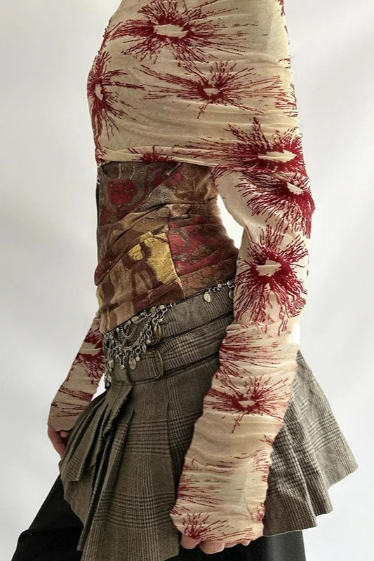 Y2K Floral Long Sleeve T-Shirt