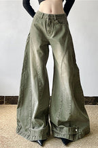 Distressed Bell Bottom Denim Jeans