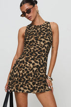 Leopard Print Tank Mini Dress