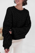 Vintage Chunky Knit Cable Sweater