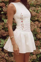 Fitted Embroidered Boho Dress