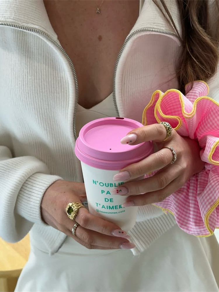 Folded Collar, Long Sleeve Sweater  Cardigan