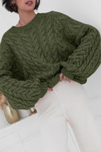 Vintage Chunky Knit Cable Sweater