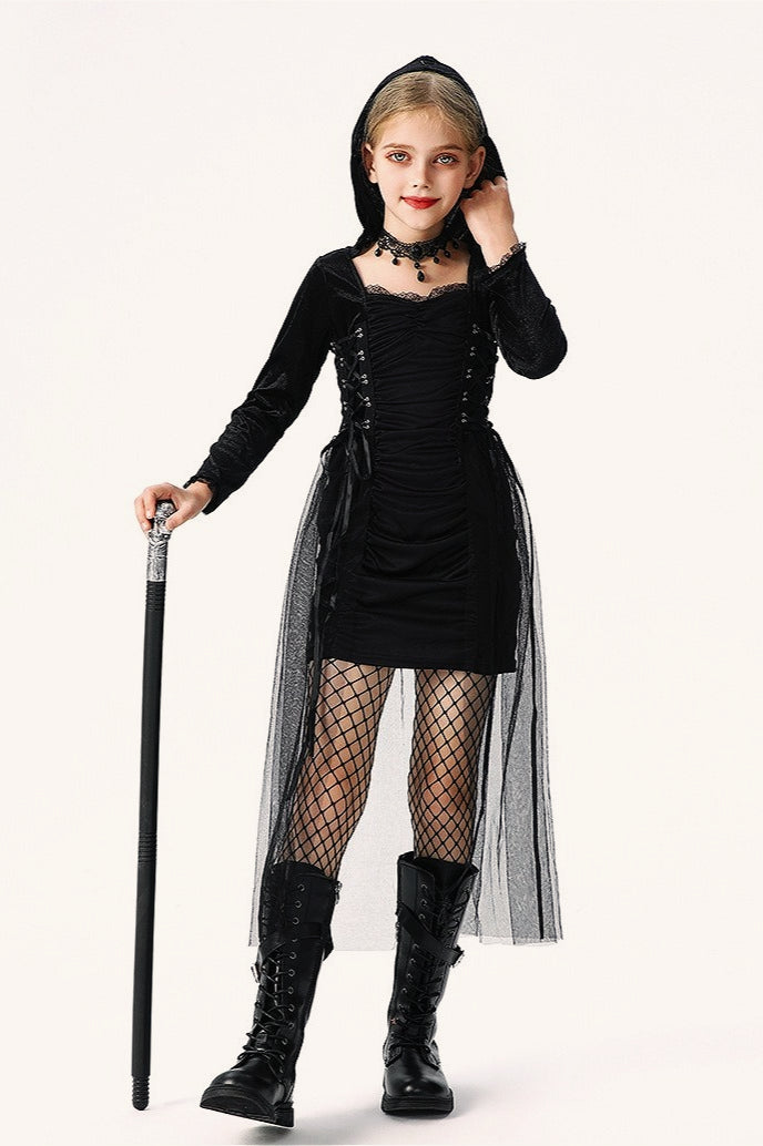Dark Witch Dress Kid Halloween Costume
