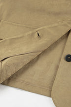 Lapel Faux Suede Short Coat