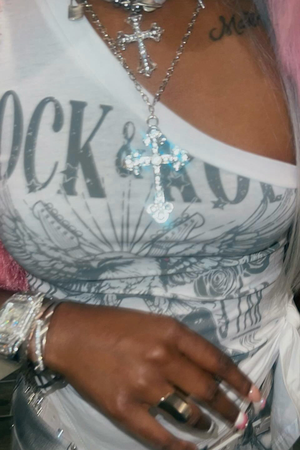 One Shoulder Tie Strap T-Shirt