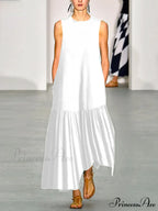 A-Line Long Sleeves Pleated Solid Classic Color Lapel Collar Midi Dresses