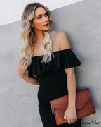 A Stylish Affair Charming Ruffled Midi Dress