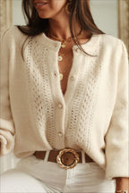 Vintage Hollow Out Knit Cardigan Sweater