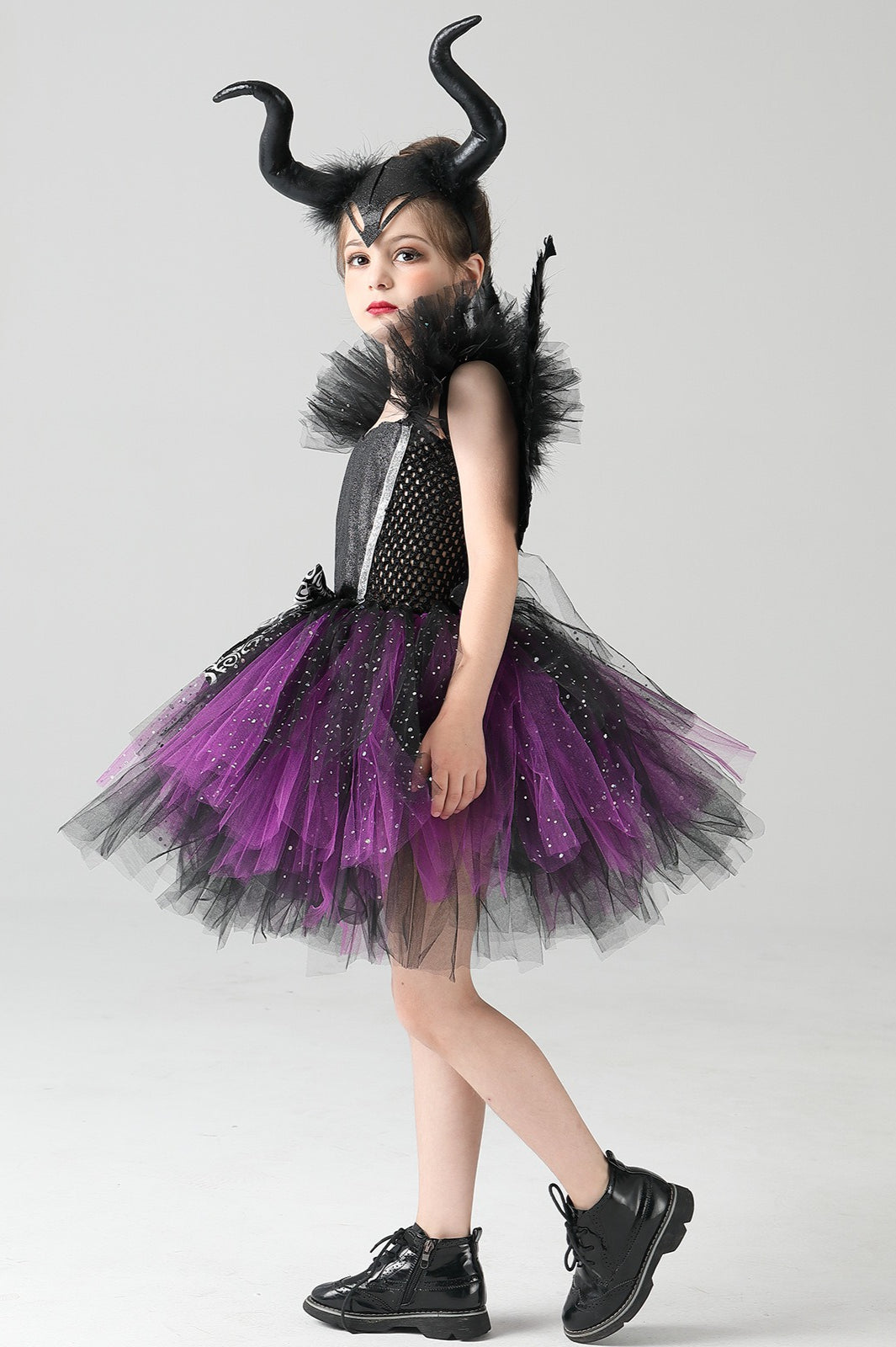 Maleficent Style Kid Halloween Costume