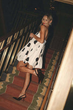 Polka Dot Print Bodycon Mini Dress