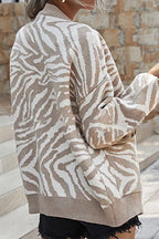 Casual Knit Animal Style Cardigan