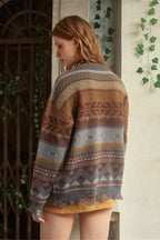 Autumn Geometric Pullover Sweater