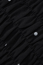 Polka Dot Ruffled Halter Tie Crop Top