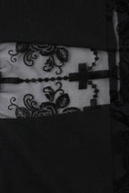 Contrast Stitch Cross Long Sleeve T-Shirt