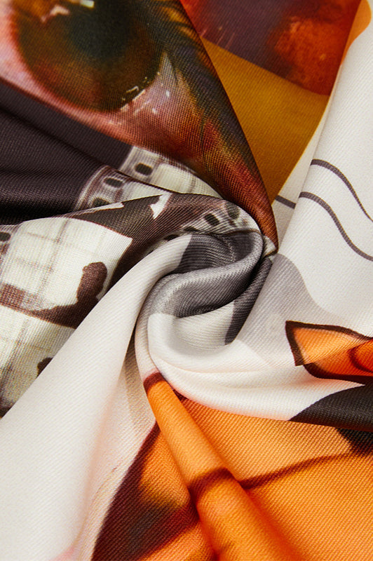 Sexy 3D Print Cami Bodycon Skirt Two Pieces Set