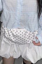 Polka Dot Patchwork Mini Skirt