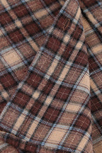 Vintage Plaid Longline Loose Fit Blouse