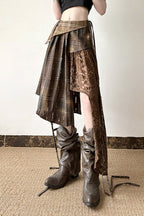 Asymmetrical Grunge High Waist Skirt
