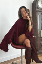 Vintage Ruffled Chiffon Blouse