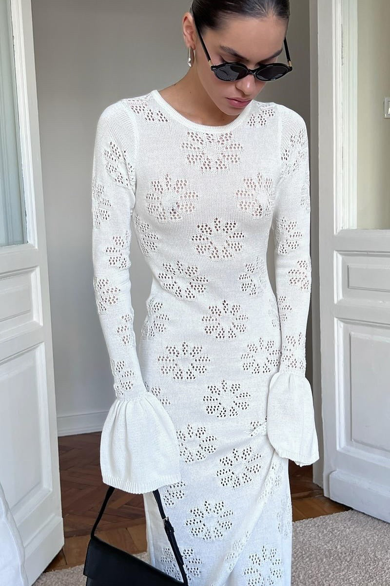 Ruffled Pullover Long Boho Dress