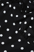 Polka Dot V-Neck Mesh Bodycon Mini Dress