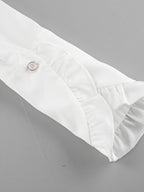 Ruffled Victorian Style Fitted Blouse