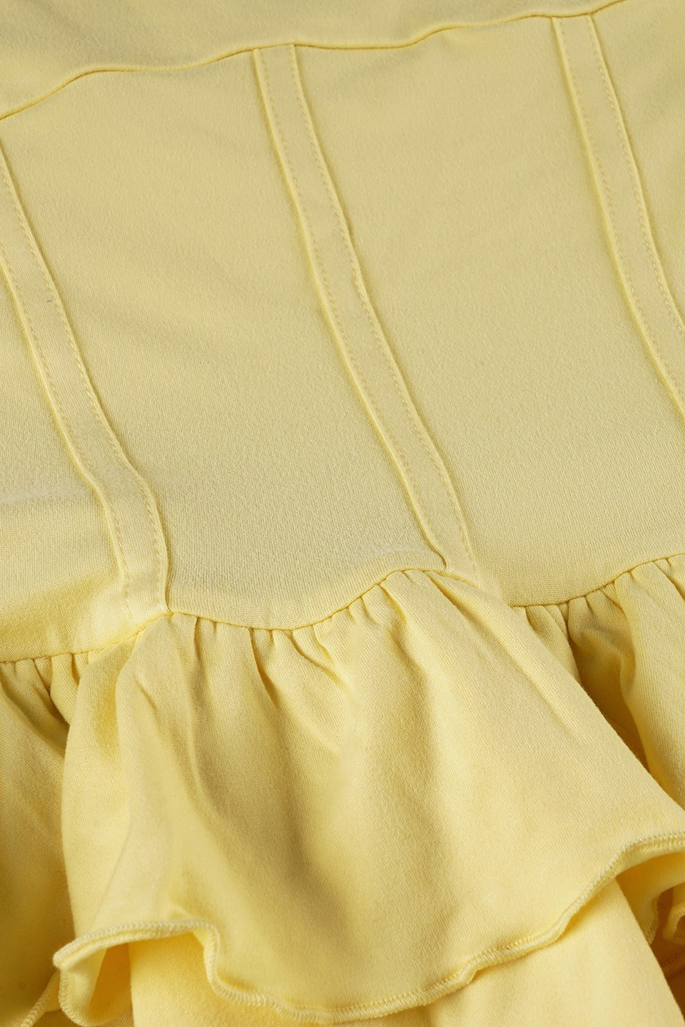 Solid Color Halter Waist-Tie Puff Mini Dress