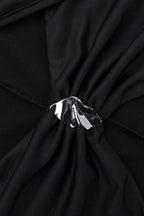 Fashionable Hollow High Neck Long Sleeve Bodycon Maxi Dress