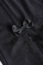 Punk Bow Slit High Waist Skirt