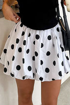 Polka Dot High-Waisted Skirt
