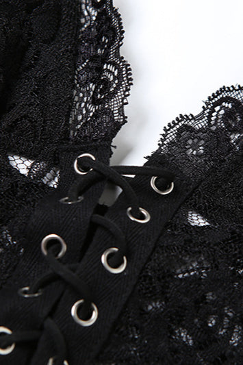 Sleeveless Transparent Lace Crop Knit Top