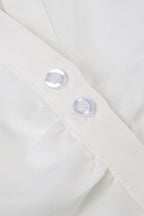 Fitted Button-Down Ruched Blouse