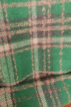 Wool Blend Polo Collar Button-Down Pocket Blouse