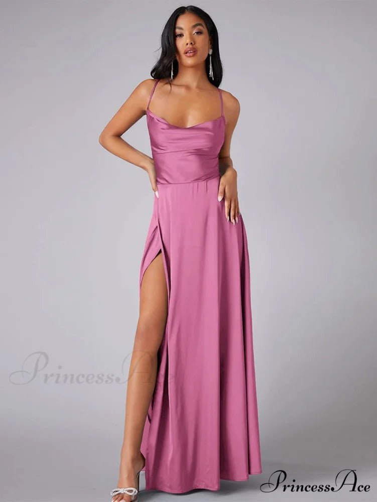 Abigail Ruched Stylish Satin Mermaid Dress