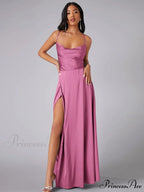 Abigail Ruched Stylish Satin Mermaid Dress
