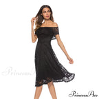 Abigail Scalloped Stylish Lace Formal Dress