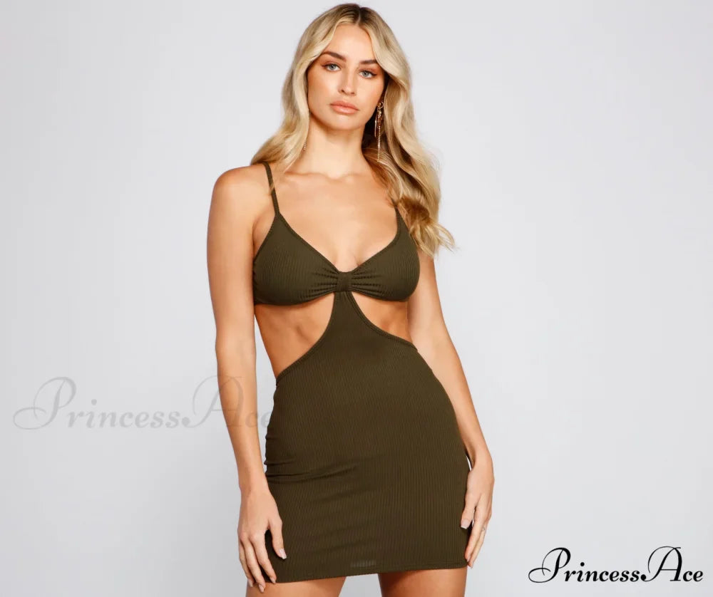 Absolute Bombshell Stylish Cutout Mini Dress