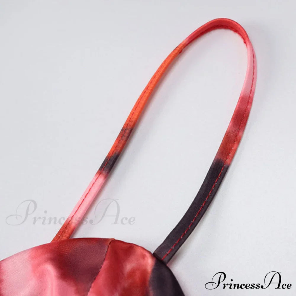 Abstract Sunset Pattern Long Modern Sleeve Cropped Cardigan - Orange