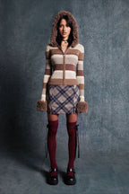 Vintage Fleece Hooded Knit Sweater