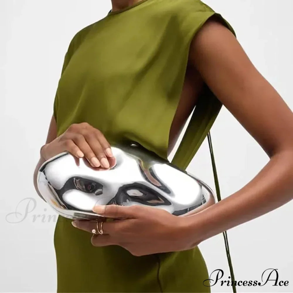 Acrylic Geometric Form Evening Clutch