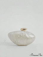 Acrylic Oval Shaped Designer Evening Celebration Handbag Mother-of-Pearl Clutch
