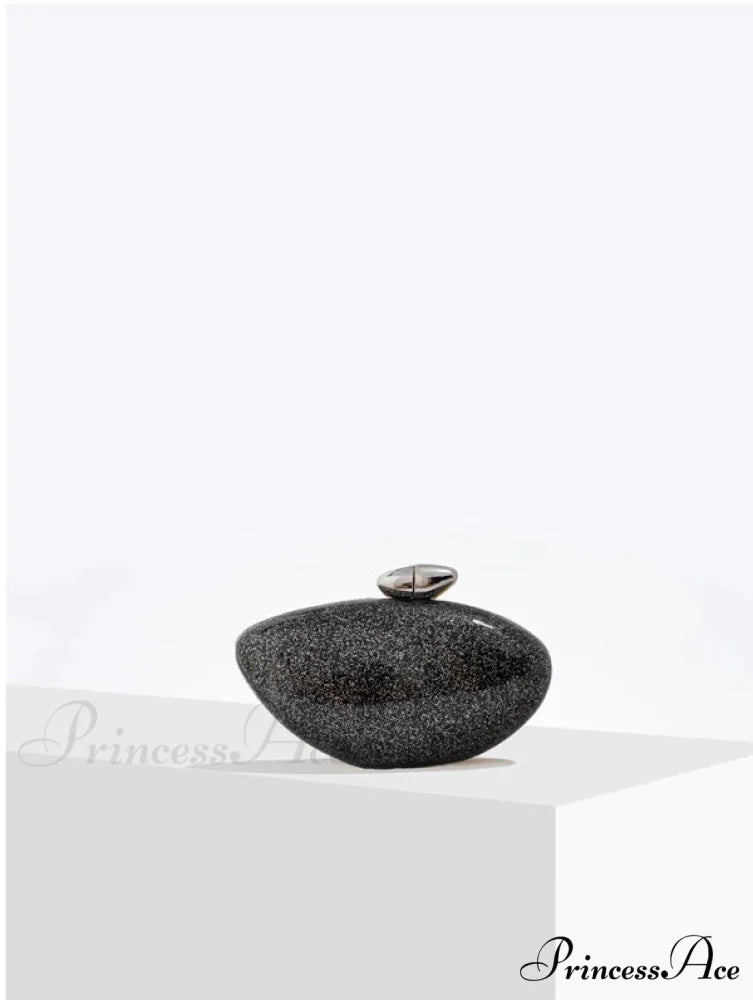 Acrylic Oval Shaped Designer Evening Celebration Handbag Mother-of-Pearl Clutch