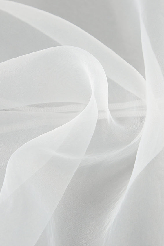 White High-Waist Split Maxi Skirt