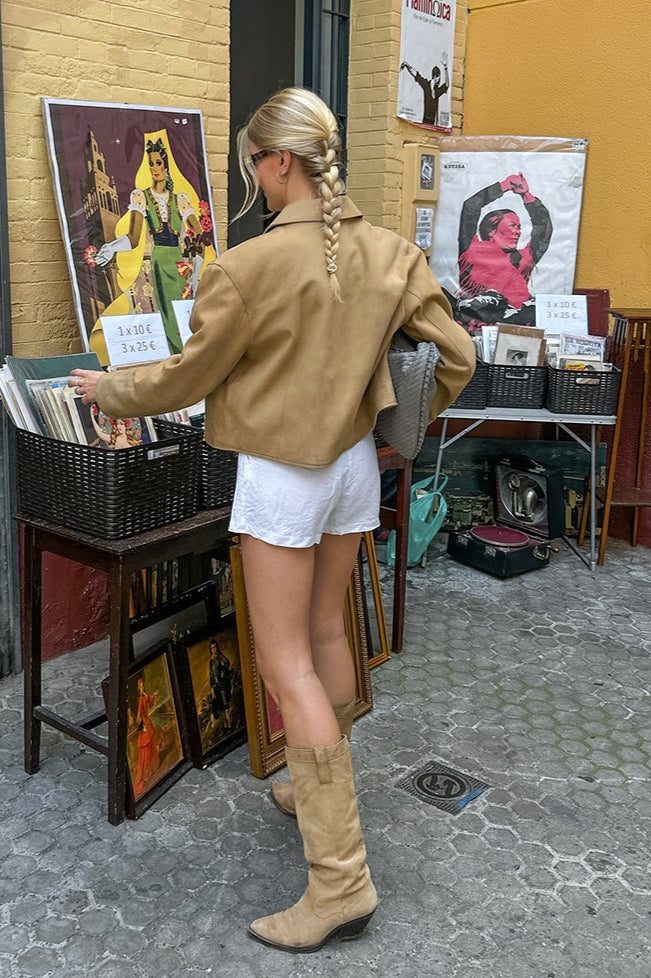 Khaki Suede Work Jacket