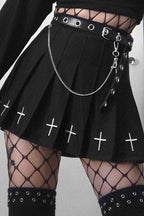 Dark Academia Utility Mini Skirt